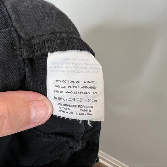 J Crew Mercantile Womens Size 4 Effortless Slim Crop Chino Pant Black Stretch - Picture 10 of 12